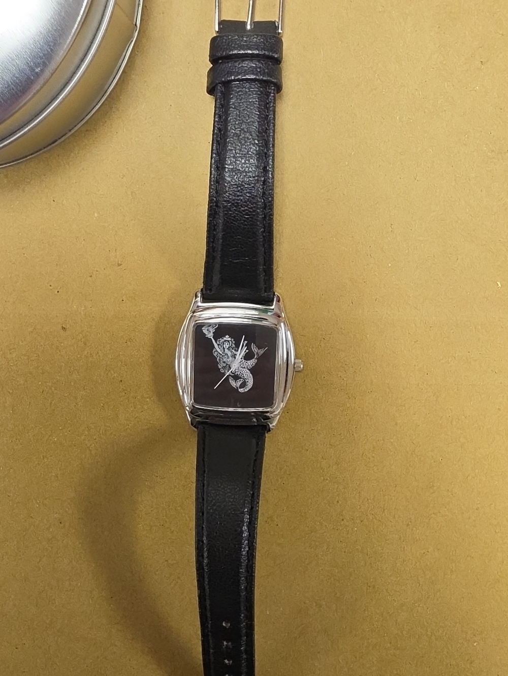 Very Trendy Womans's Sirens Watch With Black Strap.